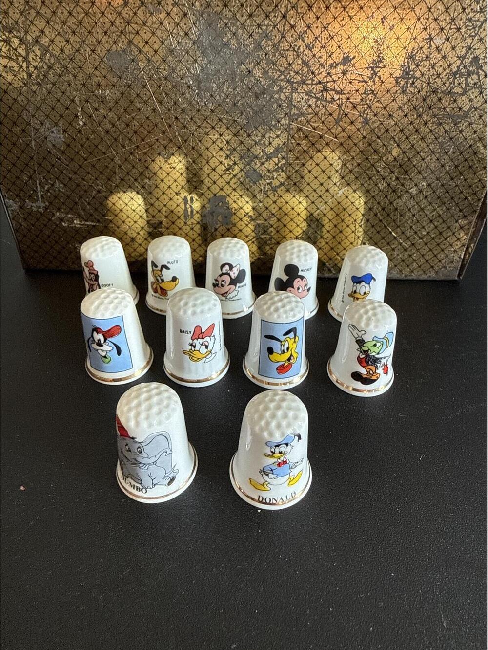 Disney Bone China Thimble Collection Lot